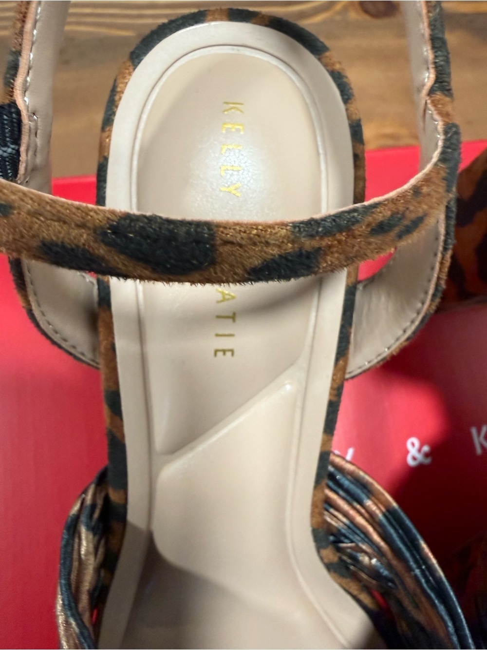 Leopard Print Bow Ankle-Strap Women shoes - Picture 8 of 13